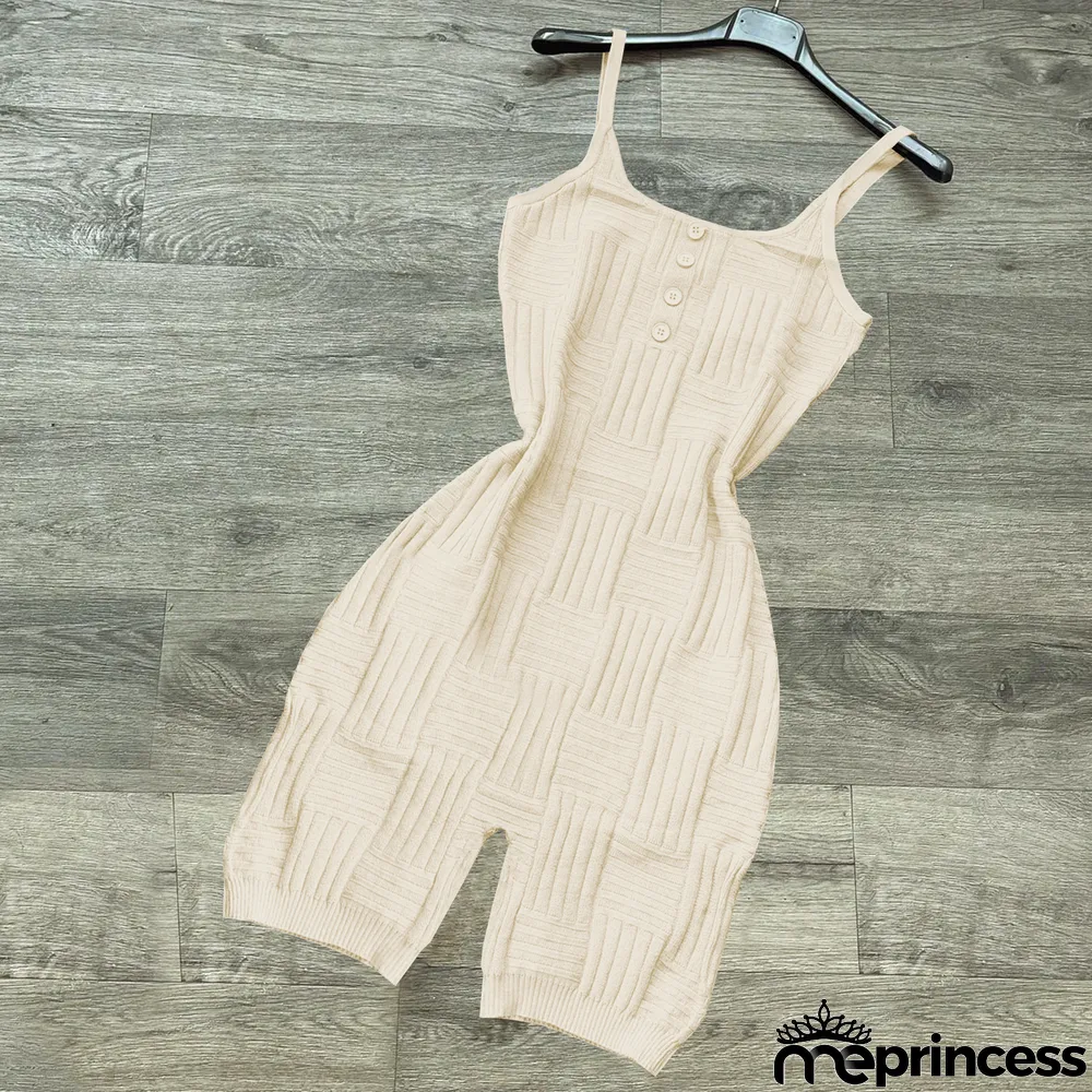 Women's Fashion Sports Knitting Sling Rompers