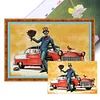 Skull And Car-11CT Stamped Cross Stitch 60*40cm/23.62*15.75in(Big Size)