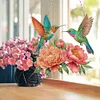 (US Local)Acrylic Special Shape Flowers Birds Diamond Painting Art Hanging Pendants