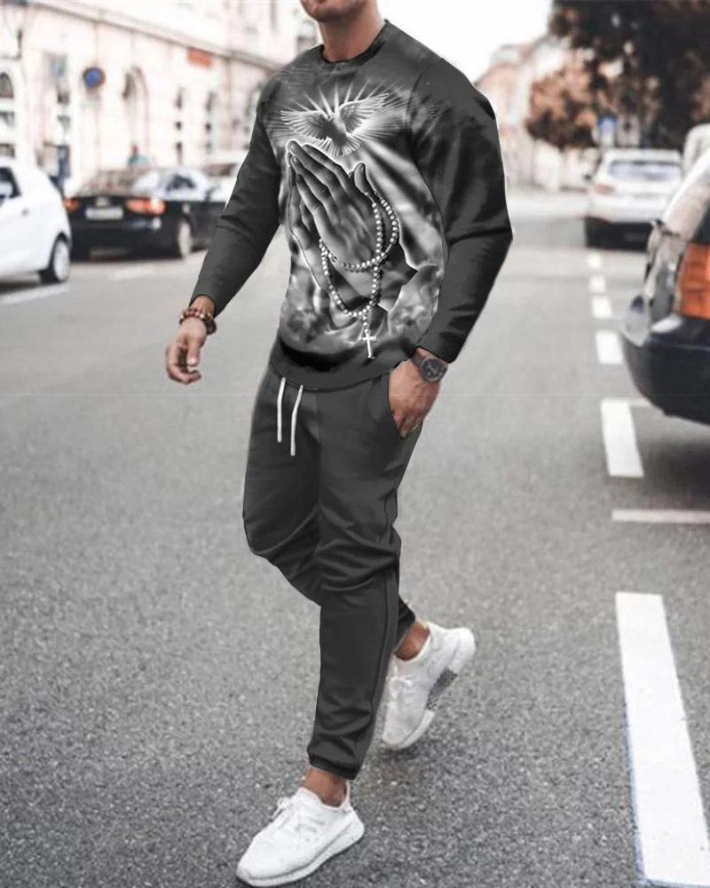 Men's Leisure Sports Long Sleeve Suit