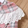 Baby Girl Long-sleeve Cotton Sweet Plaid Shirt Smock