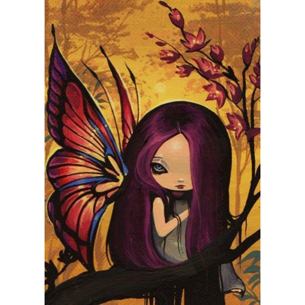 

30*40CM - Round Drill Diamond Painting - Big Eyes Doll, 501 Original