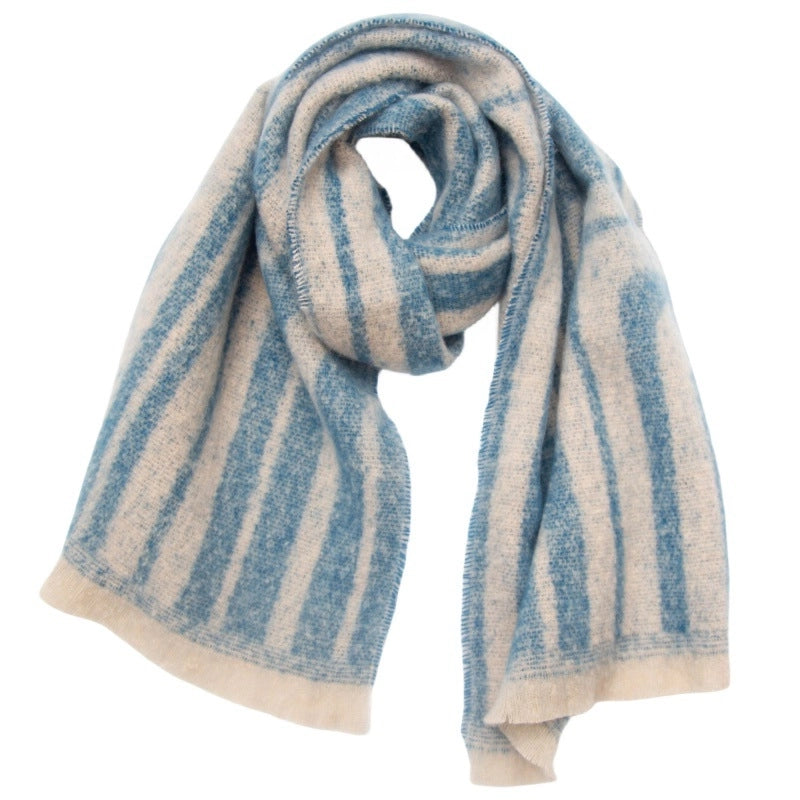 Women’s Casual Minimalist Stripe Polyester Scarf
