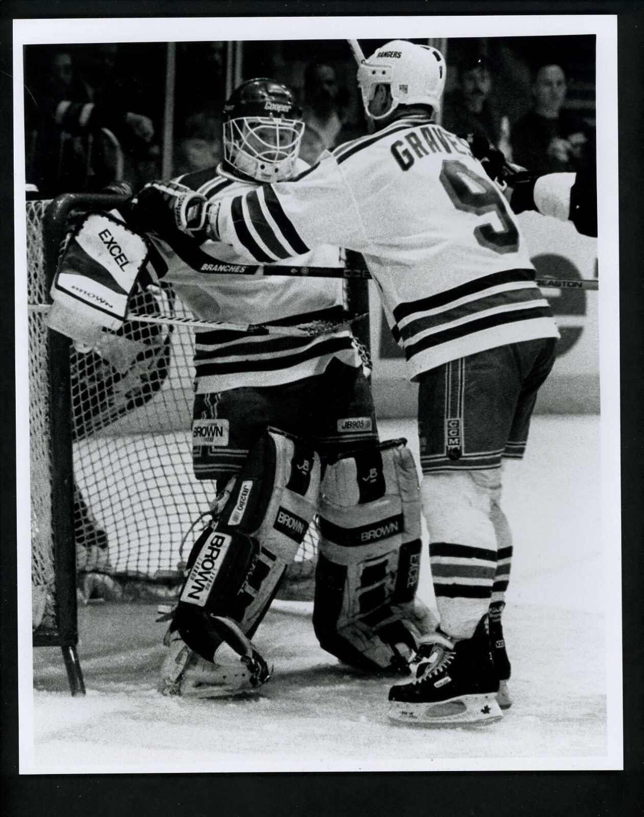 Adam Graves & Glenn Healy 1995 Press Original Photo Poster painting by Bob Olen New York Rangers