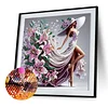 Diamond Painting-DIY Crystal Rhinestone Lily Dress Elegant Girl(Box Packaging)