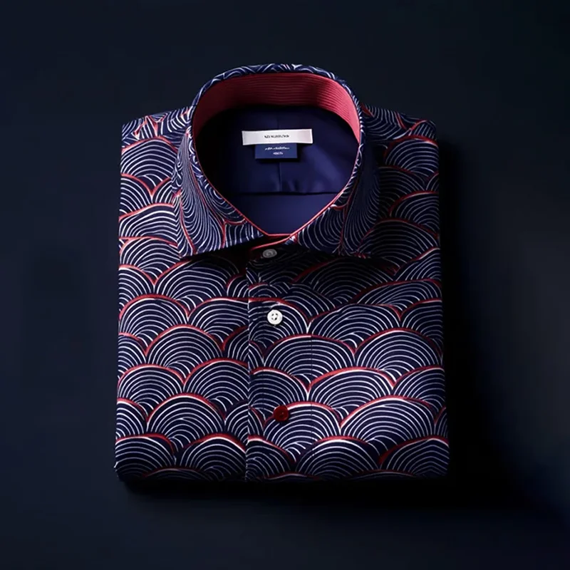 Men's Luxury Satin Long Sleeve Button Down Shirt