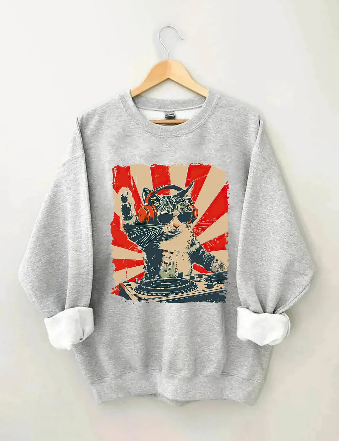 Cool DJ Cat Sweatshirt