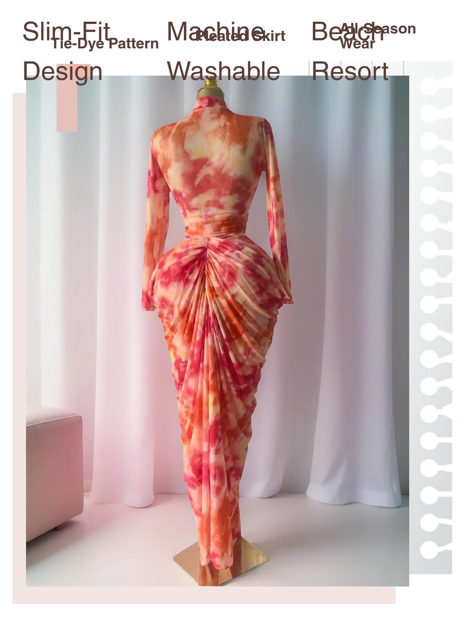 PULKRITU Elegant Women's Tie Dye Printed Two Piece Set Outfits, Wrap Crop Top + Ruched Maxi Skirt , Casual Beach Resort Birthday, Vacation Street Lady Two-Piece Set,Female Fashion 2 Piece Co-ord Set PULKRITU Elegant Women's Tie Dye Printed Two Piece Set Outfits, Wrap Crop Top + Ruched Maxi Skirt , Casual Beach Resort Birthday, Vacation Street Lady Two-Piece Set,Female Fashion 2 Piece Co-ord Set