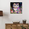 Cat Art Diamond Painting Kit for Adults Home Decor 25x25cm With Frame