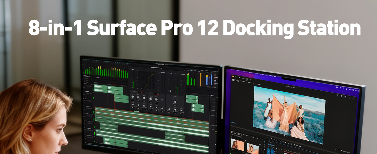 This surface pro 12 docking station support extended display