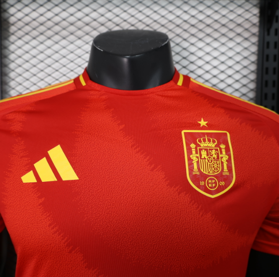 2024 Spain Home Player Version Men's Football T-Shirt Thai Quality