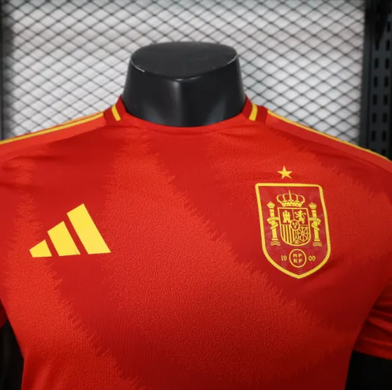2024 Spain Home Player Version Men's Football T-Shirt Thai Quality