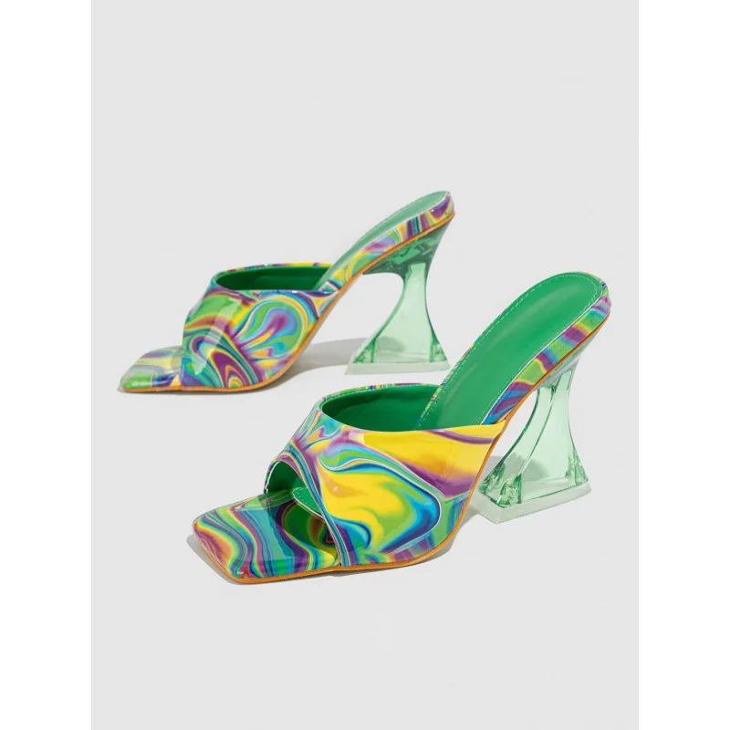 Yyvonne Of The Opposite Sex Thick And High Heel Sexy Bar Show Slippers Cool