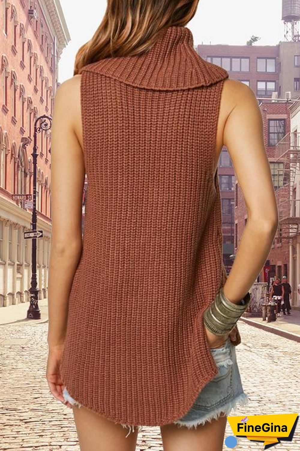 New Loose Solid Color Turtleneck Sweater