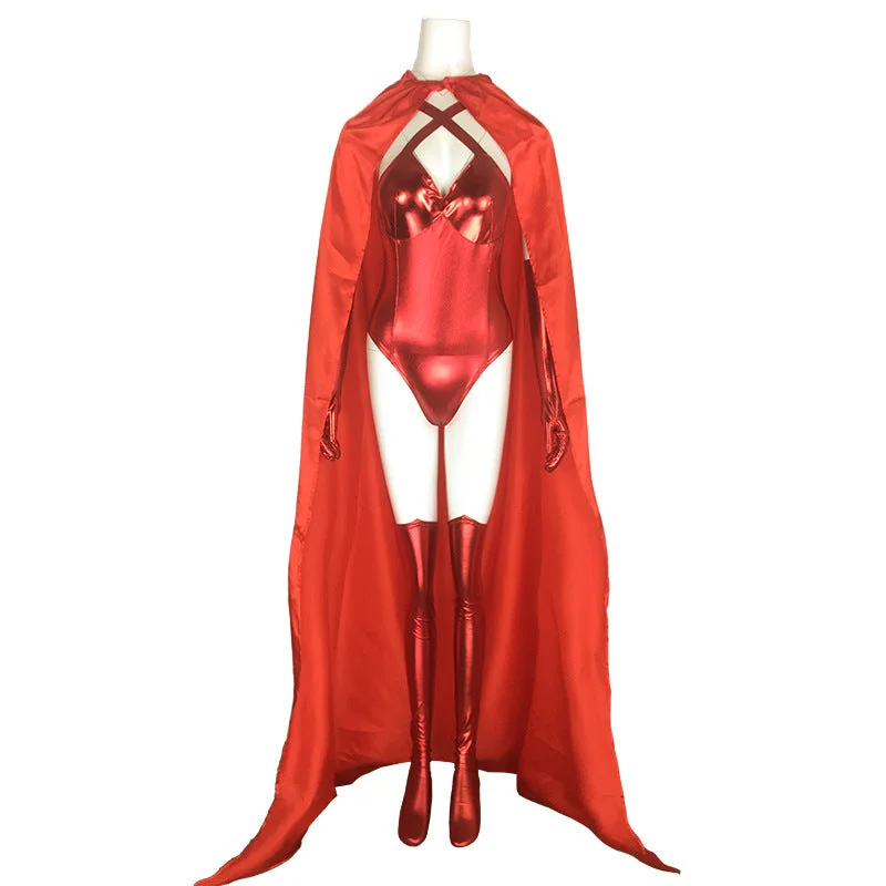 Scarlet Witch Wanda Maximoff Cosplay Costume Wanda Vision Suit Jumpsuit