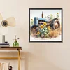 Sunflower Tractor Round Diamond Diamond Painting 30*30cm