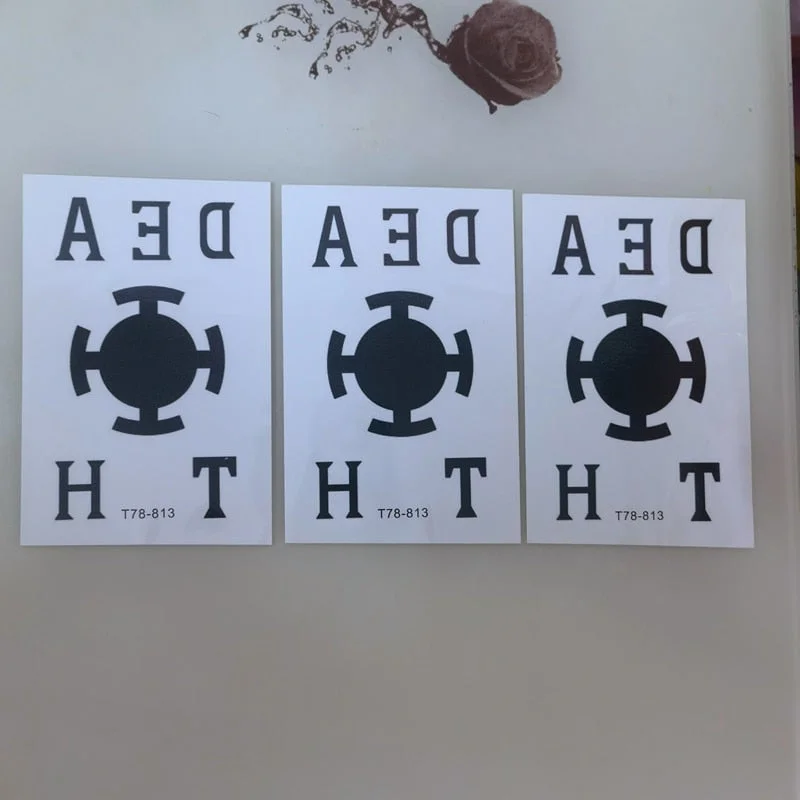 New Dark Flower Temporary Tattoo on Hand Sticker for Men Women Waterproof Durable Tattoo Cool Art Hand Back Finger Fake Tattoo