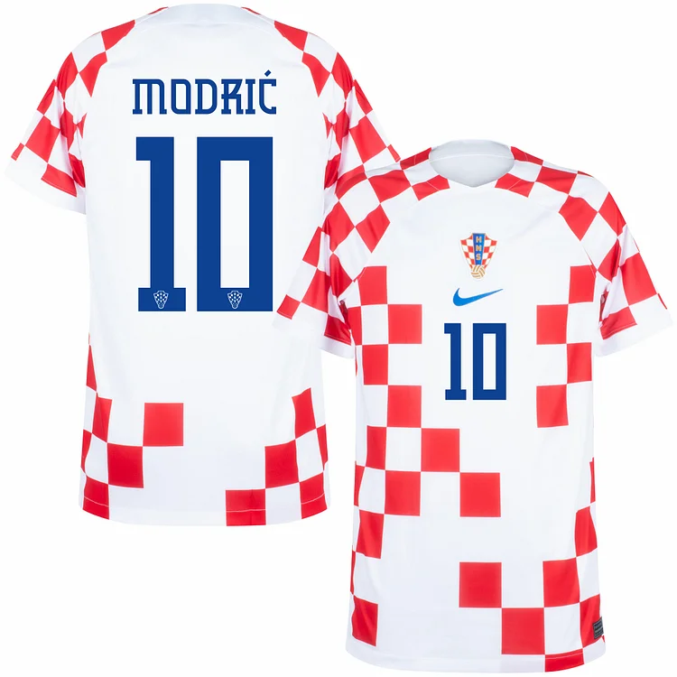 Croatia Luka Modrić 10 Home Shirt Kit World Cup 2022