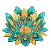 Peinture en diamant en 5D DIY d&eacute;coration de bureau en acrylique, bougeoirs fleurs, brise-lumi&egrave;re, d&eacute;coration de bureau artisanale pour adultes d&eacute;butants (lotus bleu et jaune)
