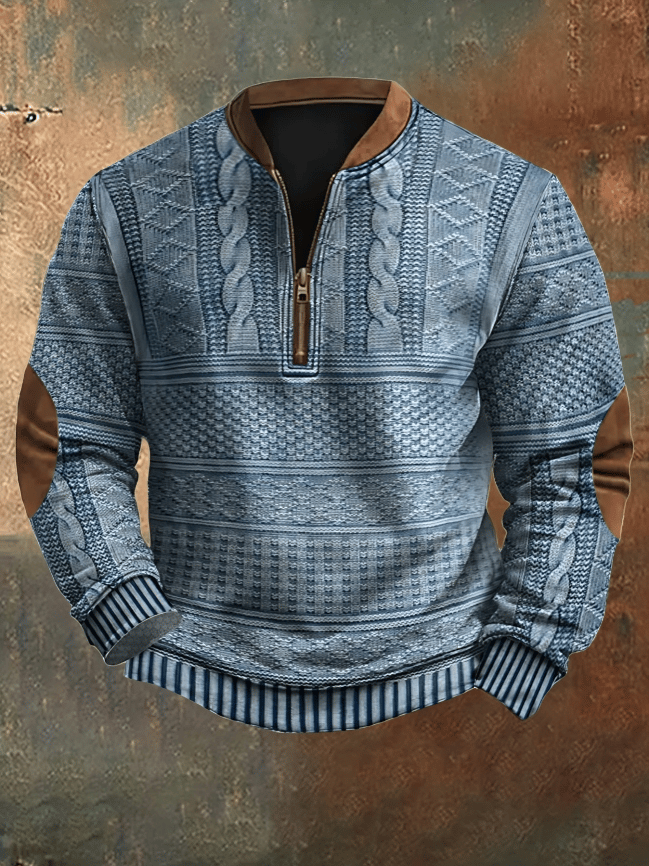 Men's Print Zip-Up Sweatshirt
