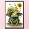 Frog And Sunflower- 18CT Stamped Cross Stitch 20*30cm/7.87*11.81in