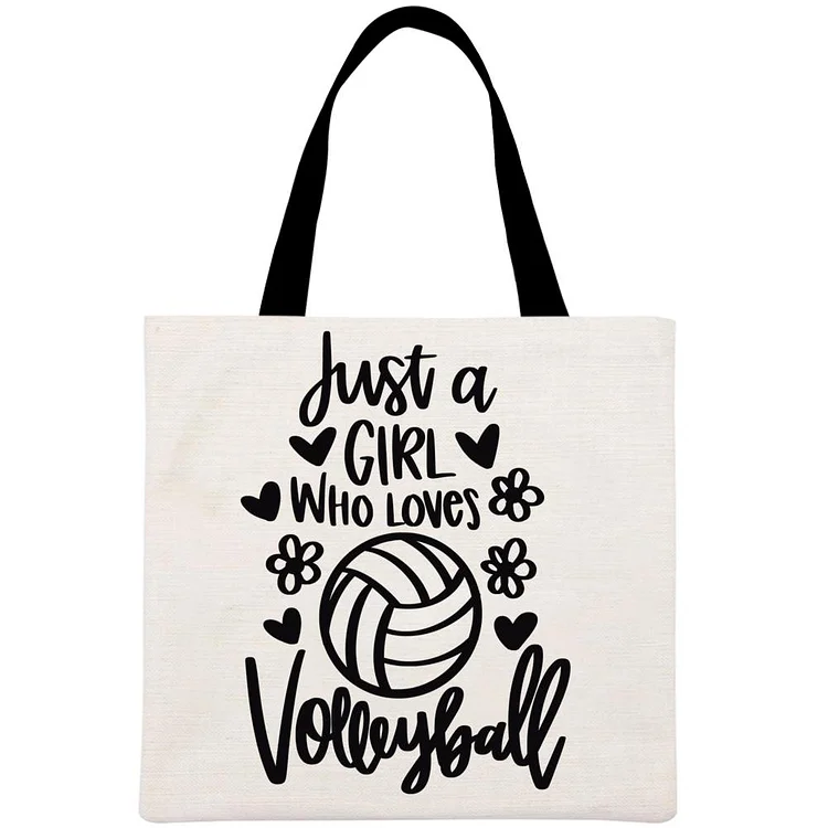 Just a girl who love Volleyball Printed Linen Bag-Annaletters