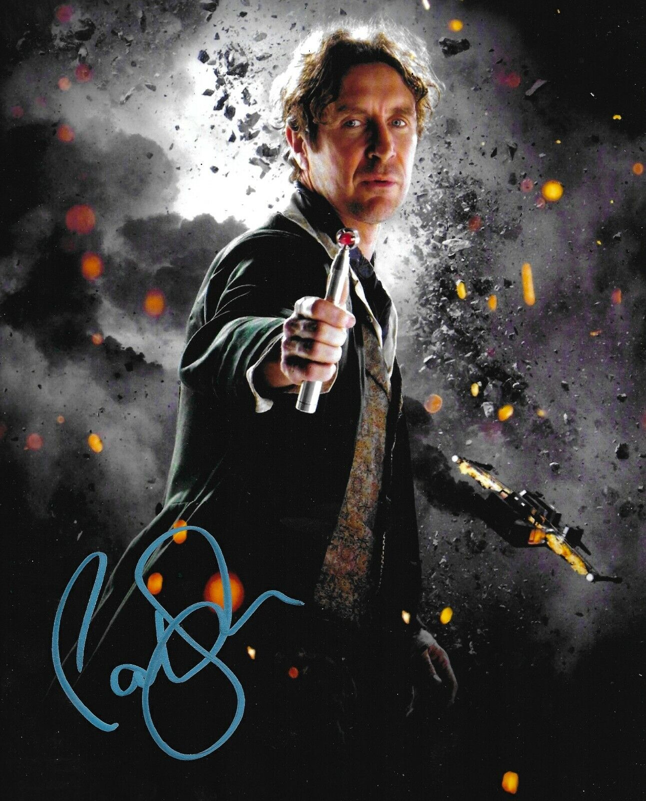 Paul McGann Signed Doctor Who 10x8 Photo Poster painting AFTAL