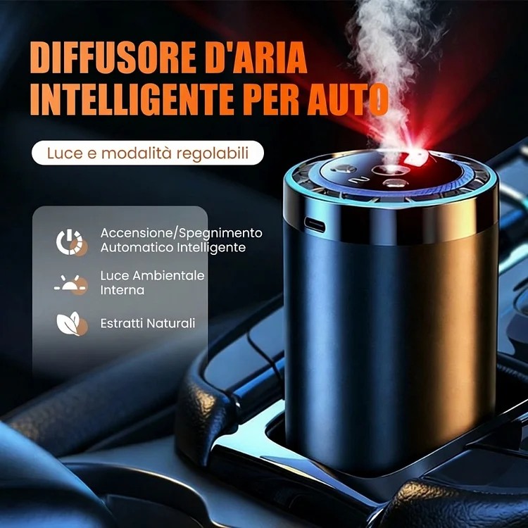 Diffusore d&rsquo;aria intelligente per auto con luce e modalit&agrave; regolabili