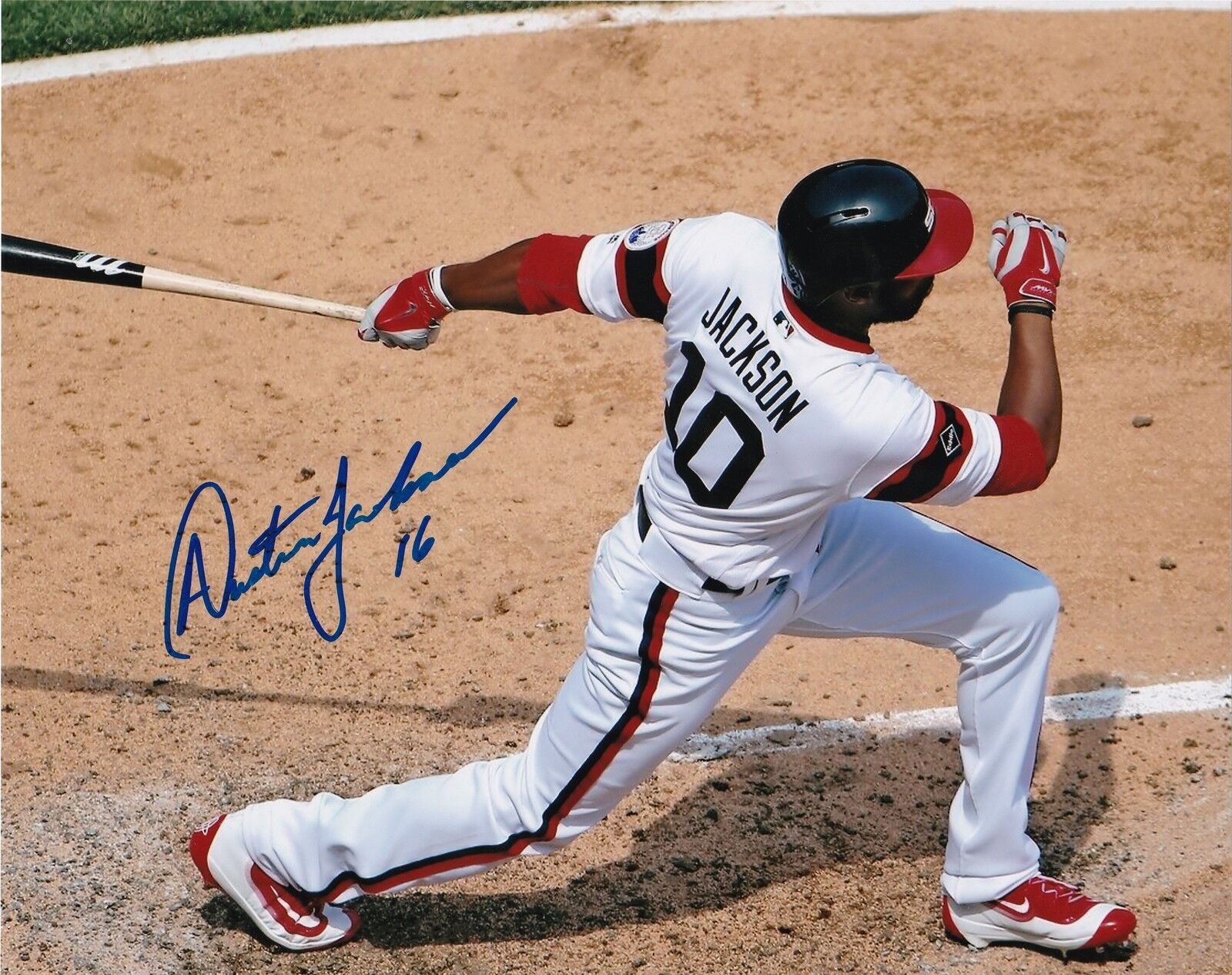 AUSTIN JACKSON CHICAGO WHITE SOX ACTION SIGNED 8x10