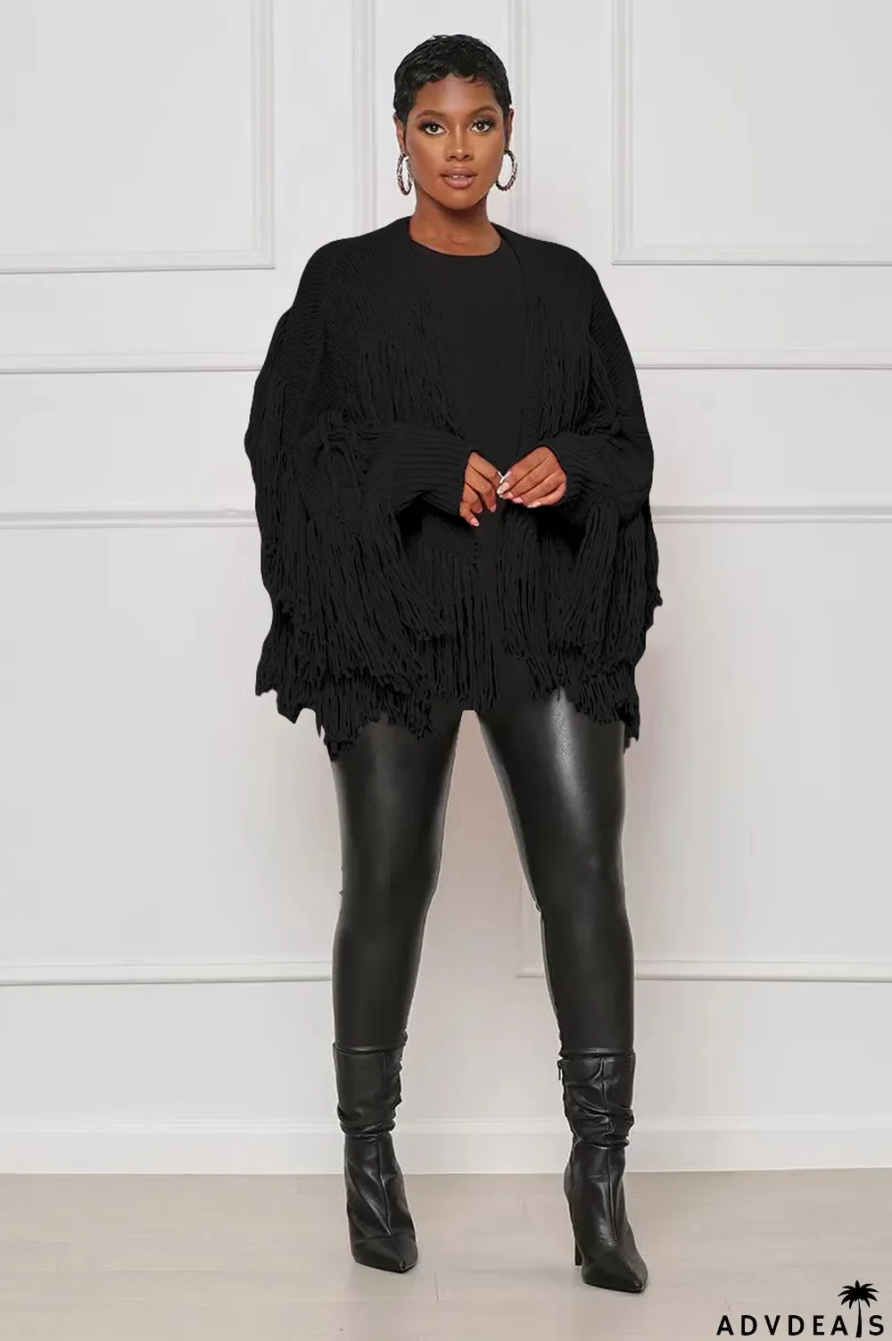 Solid Knits Tassel Cardigan Coat