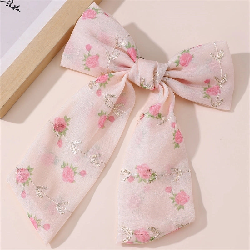 Women’s Sweet Minimalist Ditsy Floral Polyester Hair Clip Hair Band Hair Tie