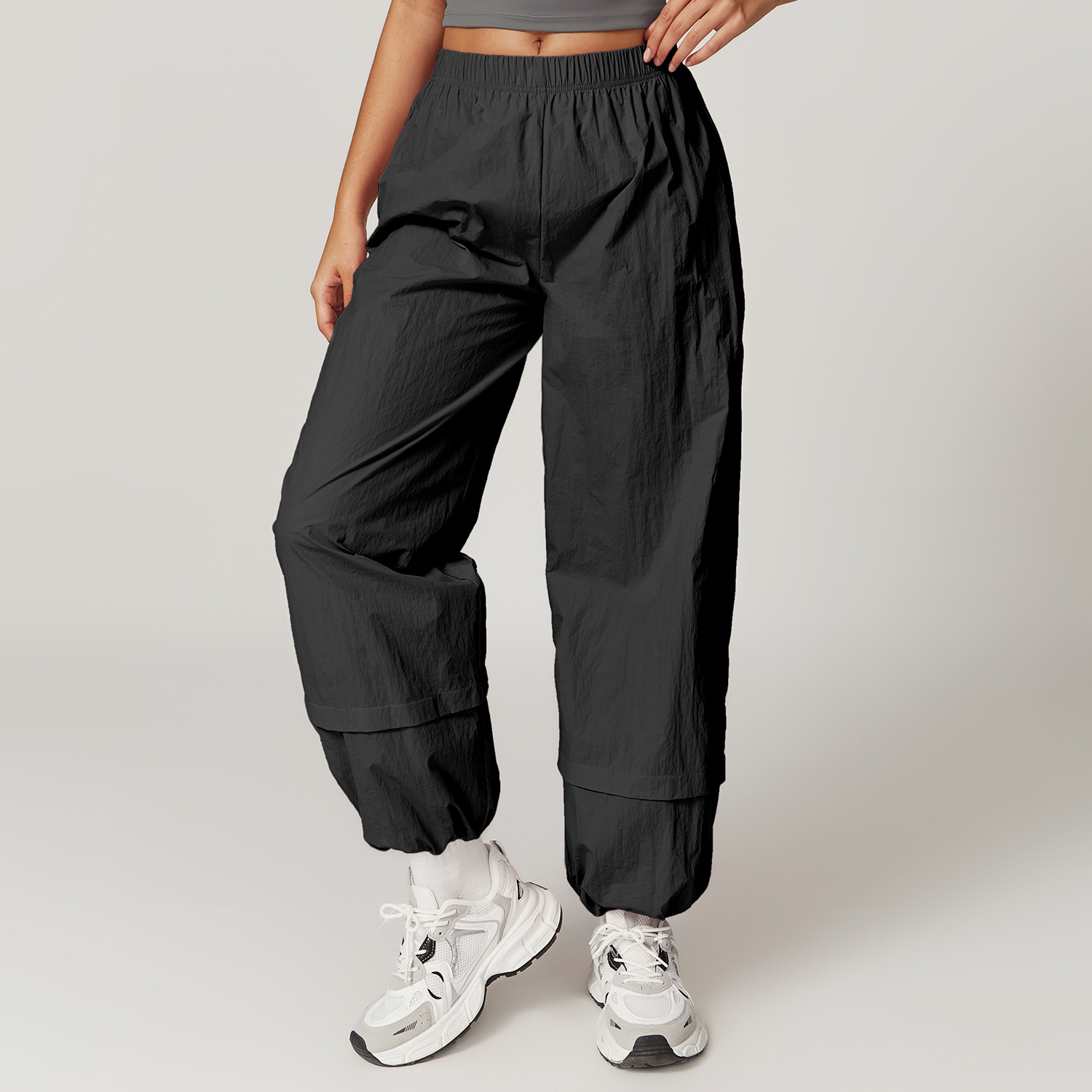 Cncures Windproof Breathable Workwear Pants Women's Yoga Pants Elastic And Loose Pockets Leggings Running And Casual Sports Pants