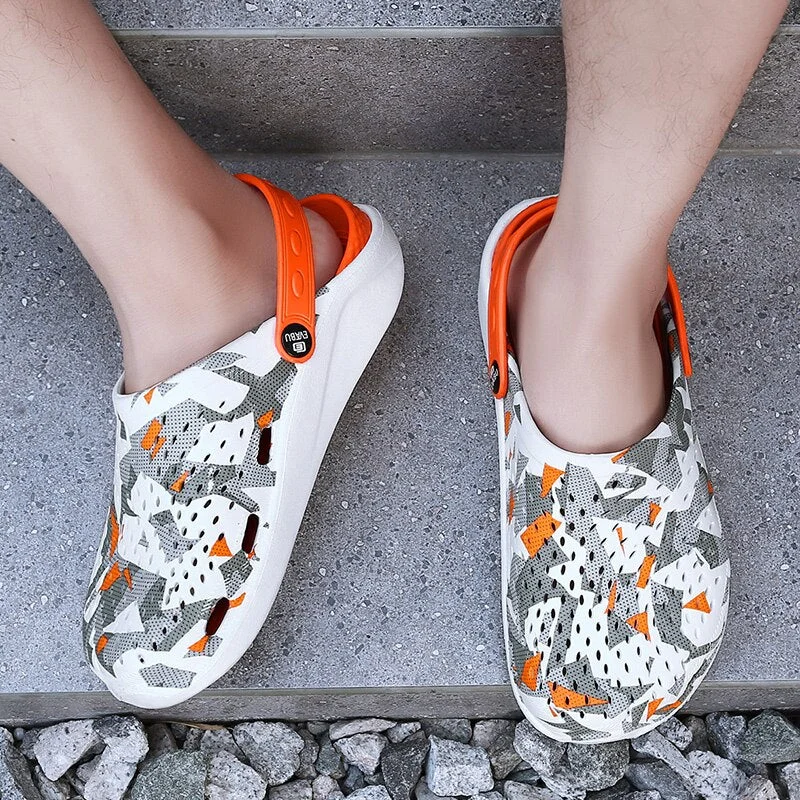 womens sandals 2021 Summer Sandals Hollow Out Breathable Beach Slippers Flip Flops EVA  Men and Women Couple's Porous Shoes