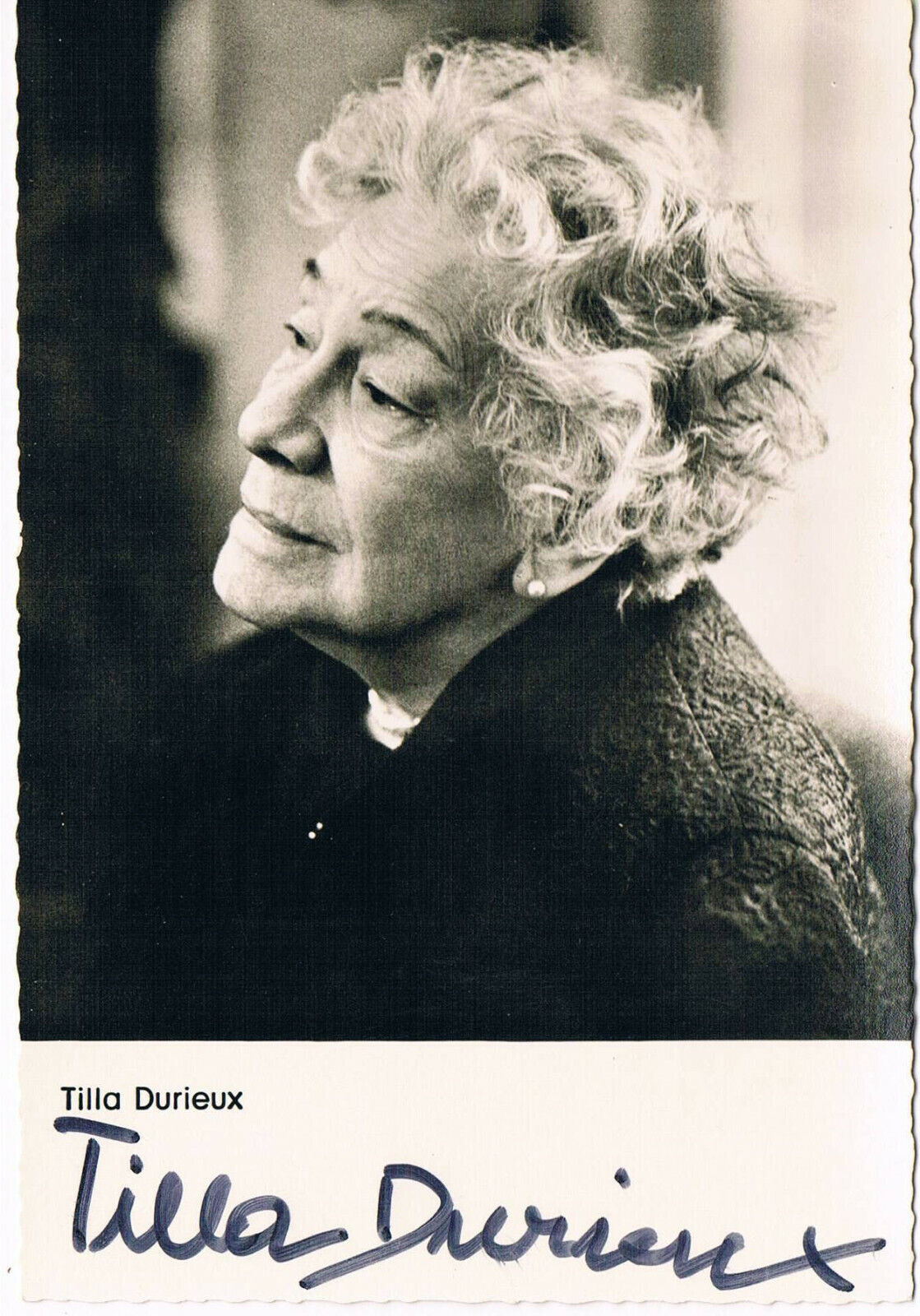 Tilla Durieux 1880-1971 autograph signed postcard Photo Poster painting 4x6