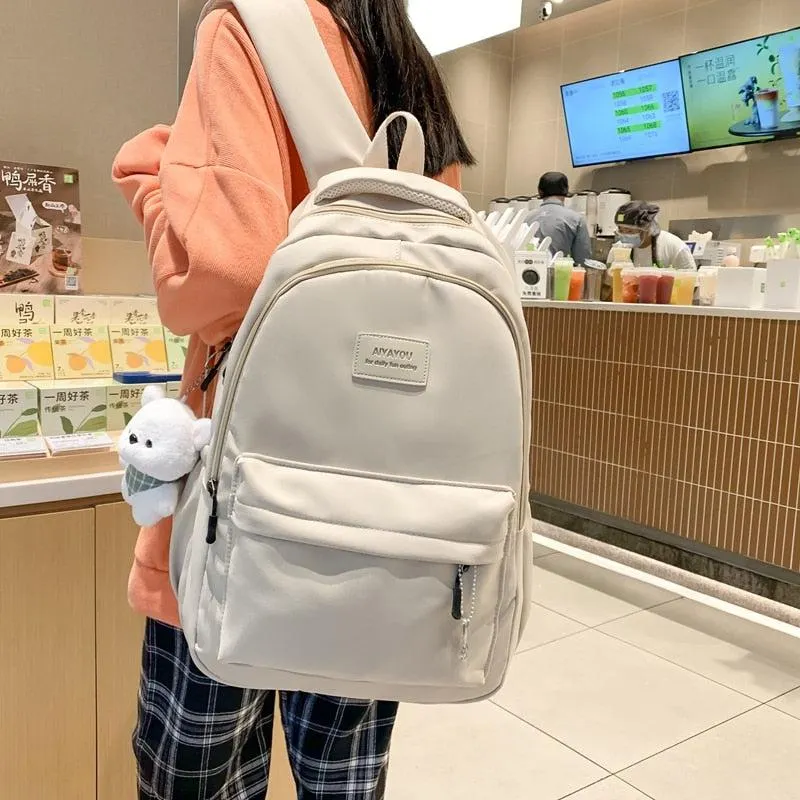 Brownm Girl Waterproof School Backpack
