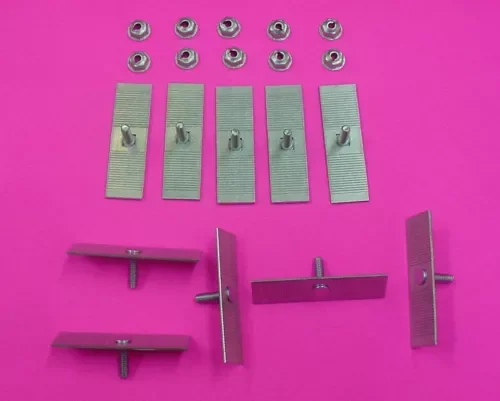 Dronehint 10 GMC Body Side Moulding Fasteners 2-1/2" x 3/4" Perforated Clips Bolts NOS 378 (For: GMC) Parts