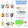 9Pcs Pok&eacute;mon Diamond Painting Keychain（Double-Sided)