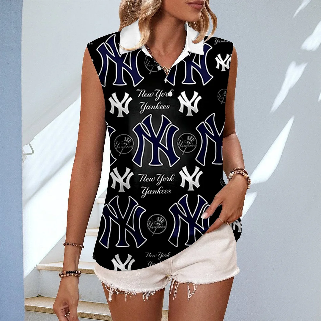Women's V-neck Sleeveless Casual Polo Vest