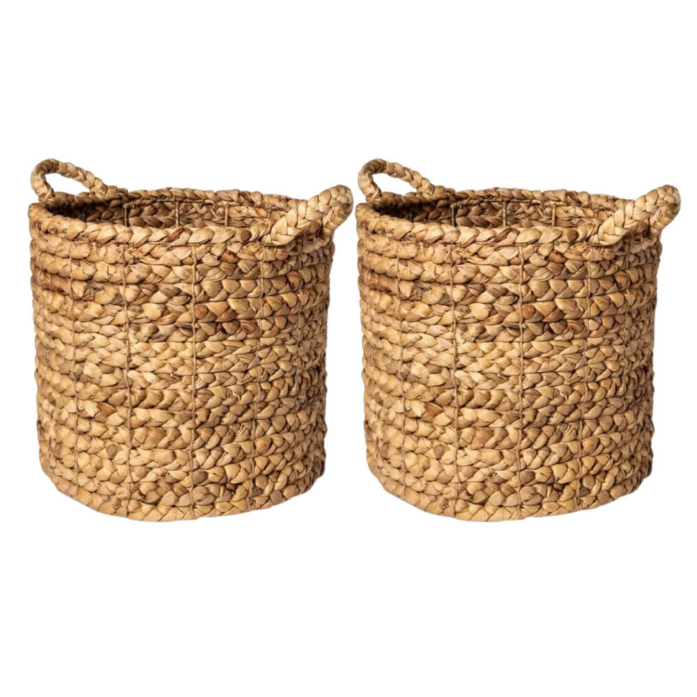 13.5" x 14.5" Woven Decorative Basket (2 PCS)