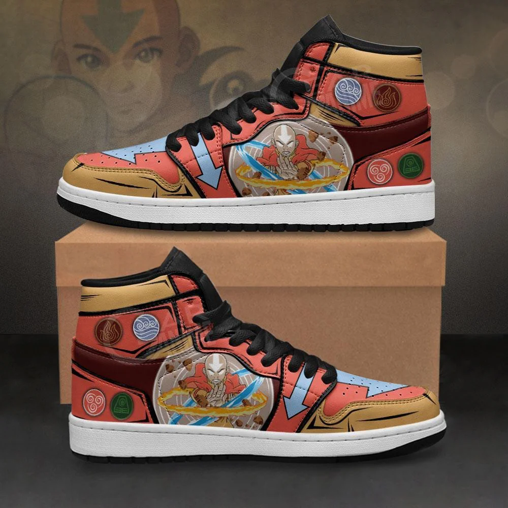 Kingofallstore - Avatar Aang Sneakers Custom The Last Airbender Anime Shoes