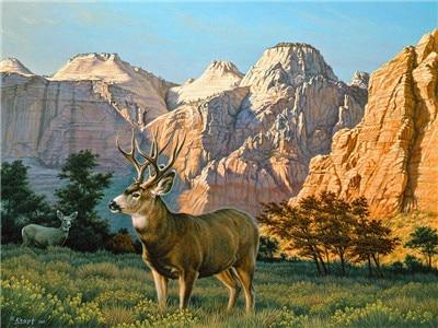 

Elk In The Sawtooths – Paint By Numbers - 40*50CM, 501 Original