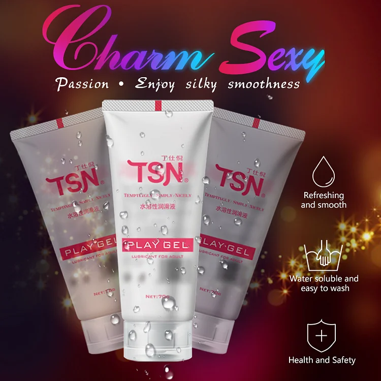 TSN Play Gel Water-Based Lubricant 70g, Gentle & Long-Lasting Formula for Adults