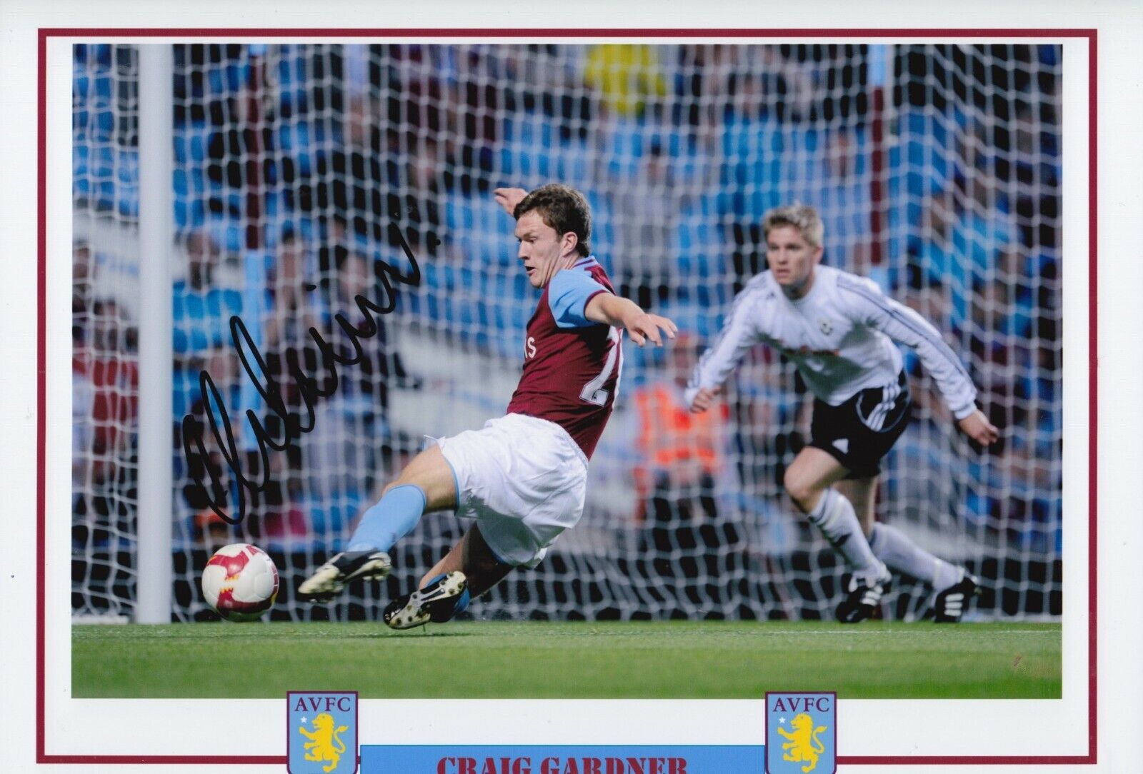 Craig Gardner Hand Signed 12x8 Photo Poster painting - Aston Villa Football Autograph 2.