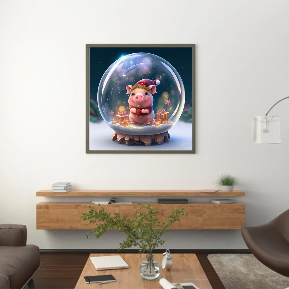 DIY Paint By Number 40*40cm - Crystal Ball-Pig