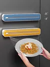 Plastic Wrap Dispenser with Cutter Magnetic Food Cling Film Cutter Kitchen Tool