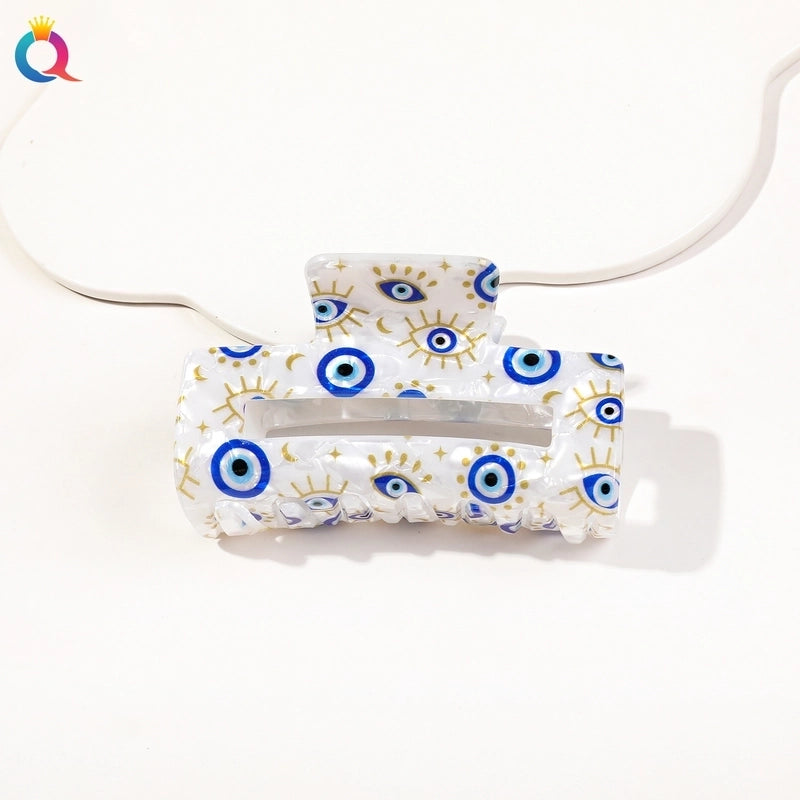 Women’s Retro Minimalist Devil’s Eye Plastic Hair Claws