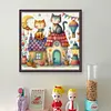 Cat And House-11CT Stamped Cross Stitch 40*40cm/15.75*15.75in tapestrymarket