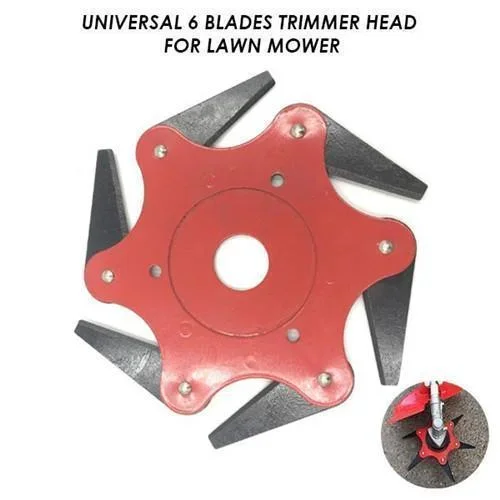 Universal 6 Blades Trimmer Head For Lawn Mower