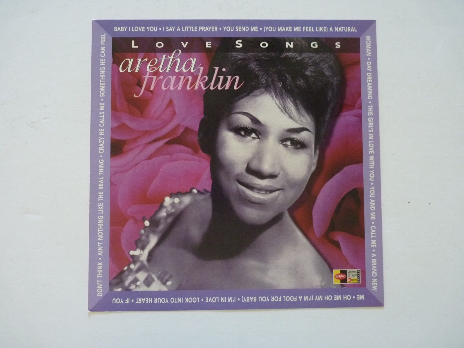 Aretha Franklin Love Songs LP Record Photo Poster painting Flat 12x12 Poster