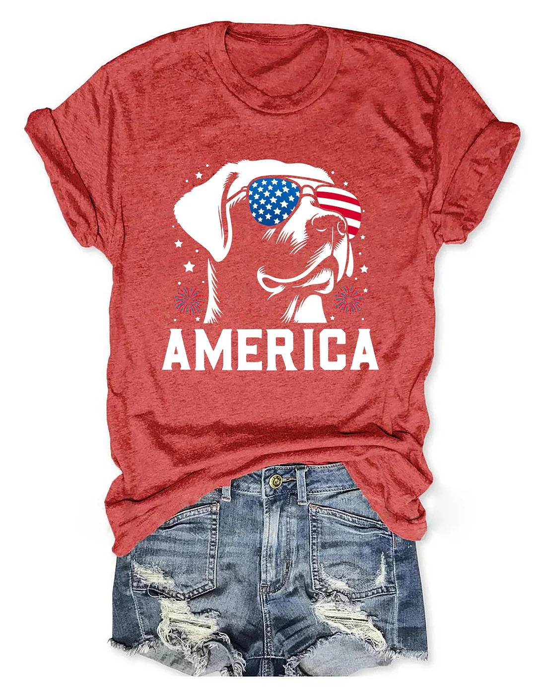 Labrador Retriever America 4th Of July T-shirt